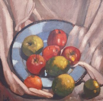 "Apples on Tin Plate"