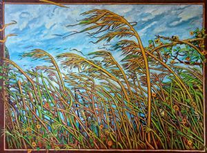 "Windy Wilderness with a frog"