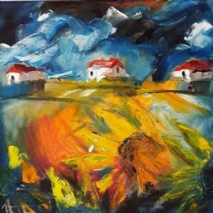 "Sunflower in Landscape"