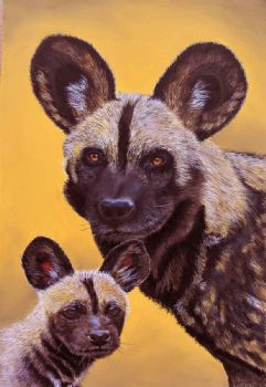 "Wild Dog - Mom & Baby"