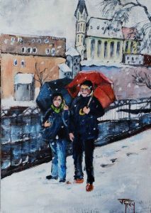 "The Canal In Winter"