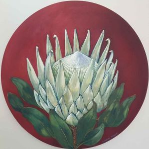 "Pearly White Protea"