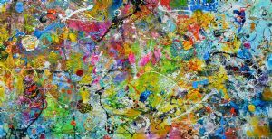 "Colourful Abstract Floorworks 3 - 3592"