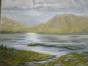 "Scottish Loch Lomond  original oil"