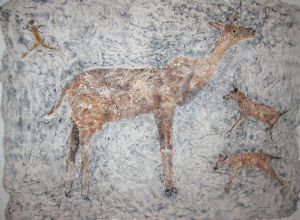 " Cave Painting Giclee Oil Print"