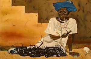 "Xhosa woman & pipe"