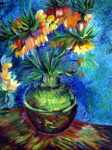 "Reproduction of Van Gogh Master-Flowers in Pot"