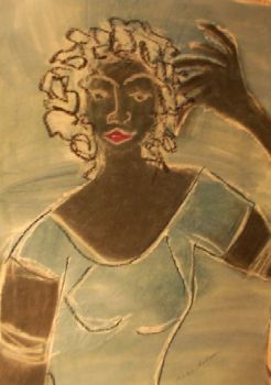 "Woman in Blue Dress"