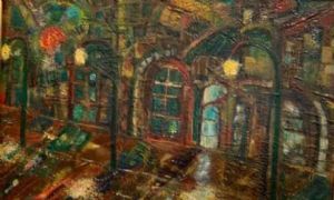 "Wet Street Reflection"