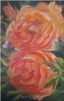 "Flower Power Peonies Oil Painting"