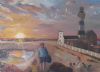 "Cape Recife Picnic on the beach Oil original"