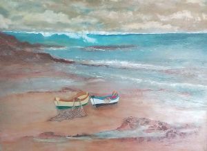 "Beached Fishing Boats"
