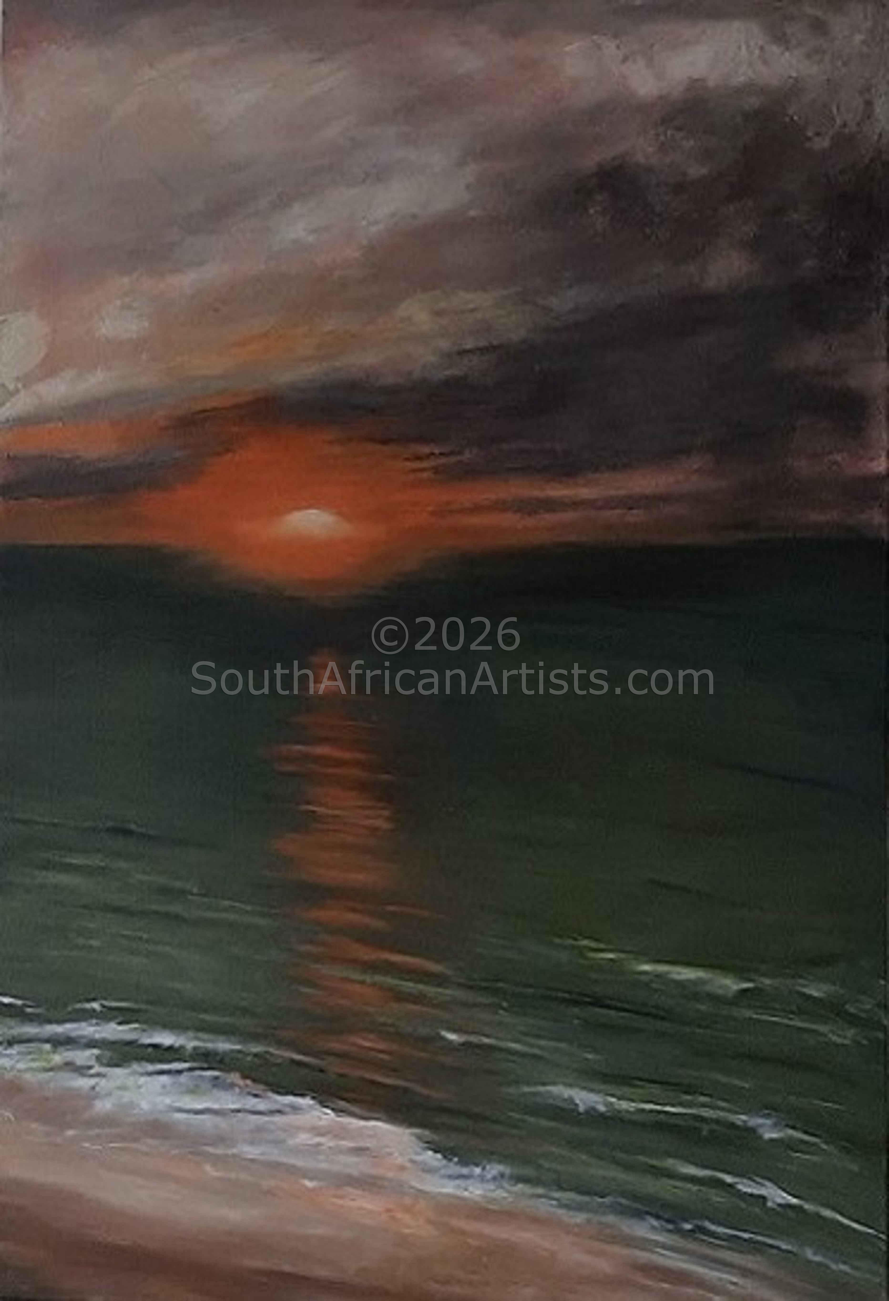 Sunset over the ocean