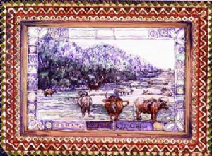 "Oxen on Beach"