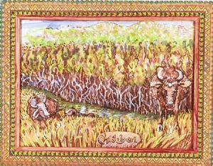 "Chwebeni Ox on River"