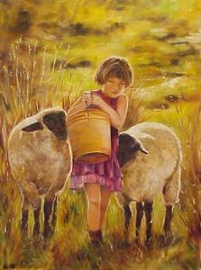 "Girl with sheep"