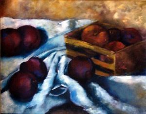 "Still Life with Plums"