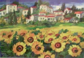 "Town in the sunflowers"