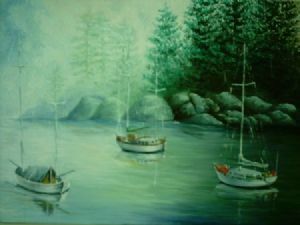 "Dropped Anchor in Misty Bay"