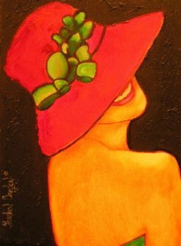 "Lady in Red Hat"