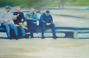 "Men on Bench in Zurich"