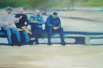 "Men on Bench in Zurich"