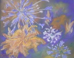 "Agapanthus and Day Lilies"