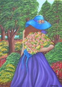 "Lady Walking in Park"
