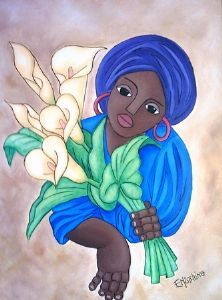 "Woman with Arum Lilies"