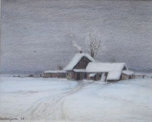 "Farm in Snow"
