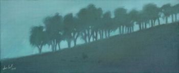 "Hillside Trees Silhouette"