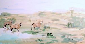 "Three Gemsbok"
