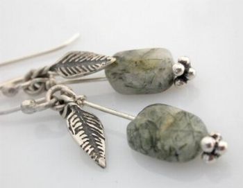 "Dewdrop Earrings with Quartz"