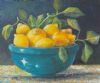 "Lemons in blue bowl"