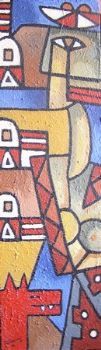 "Rural Woman with Red Dog"