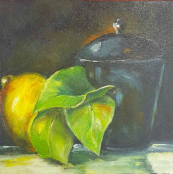 "Lemon and Vase"