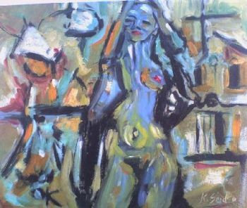 "Woman in Blue"