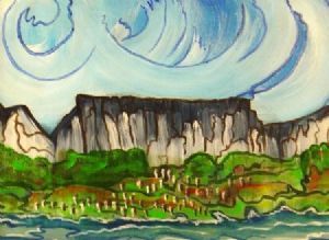 "Swirling Clouds over Table Mountain"