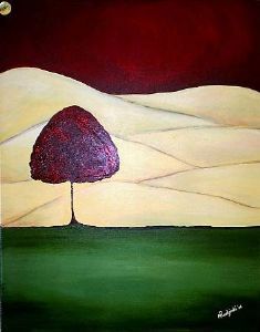 "Red Tree II (set of two)"