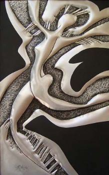 "Twilight Dance Nude Sculpture in Metal 1/1"