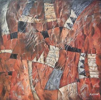 "Patterns in Stone 2 - Abstract Painting"