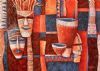 "African Masks with Pots Painting"