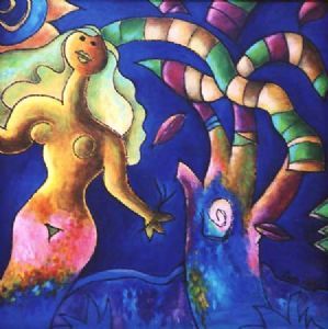 "Blue Eve Nude Painting"