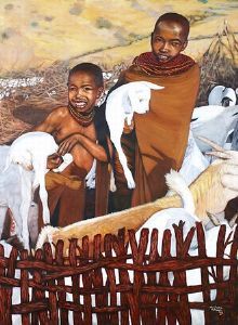 "Young Maasai Shepherds"