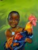 "Zulu Child and Chicken"