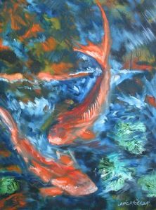 "Reflections on a Fishpond 1"