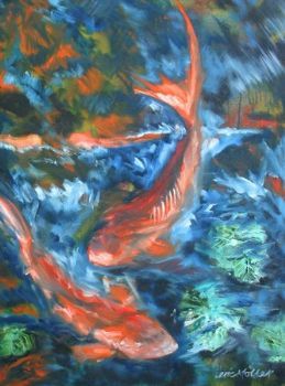 "Reflections on a Fishpond 1"