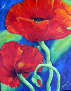 "Two flowering Poppies"