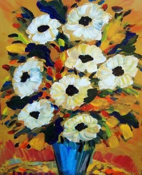 "White Sunflowers"