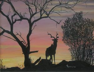 "Kudu at Sunset"